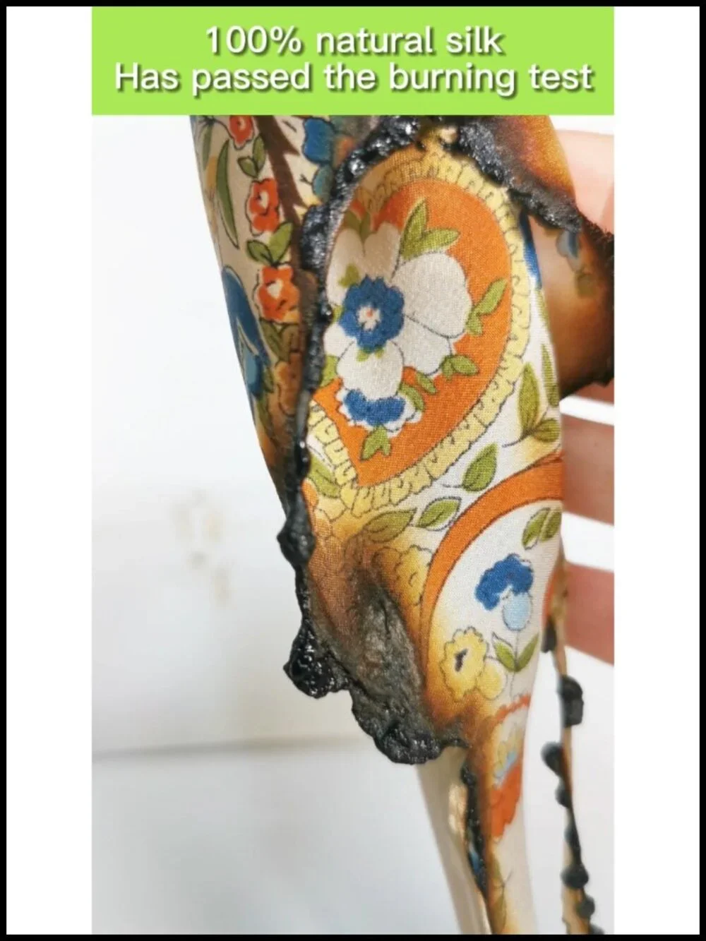100% Mulberry Silk Small Square Scarf 21